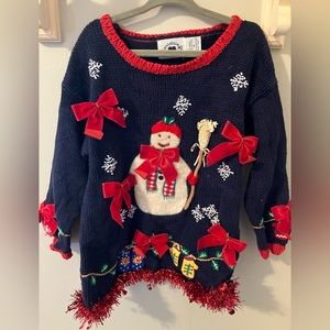 Girls snowman Christmas sweater